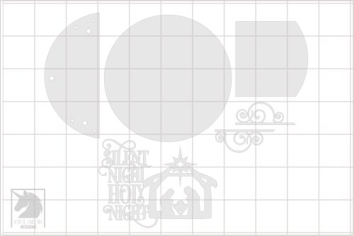 Silent Night Holy Night Door Hanger SVG, Christmas Nativity Scene SVG, Religious Laser Cut File, Digital File for Cricut, Glowforge, Xtool - Image 3