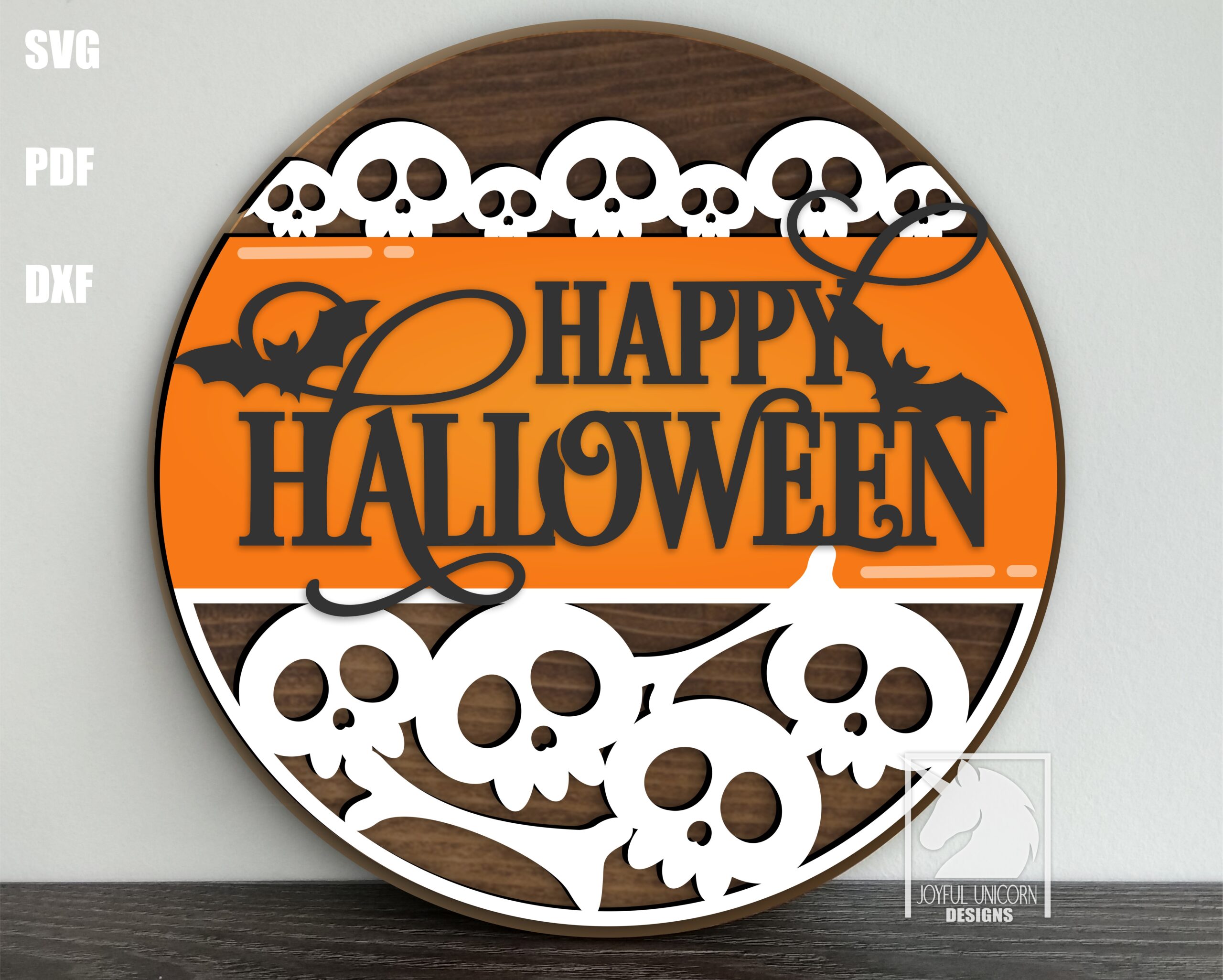 Halloween Door Hangers SVG Bundle, Halloween Round Welcome Signs, Halloween Front Porch Decor, Laser Cut Files - Image 2