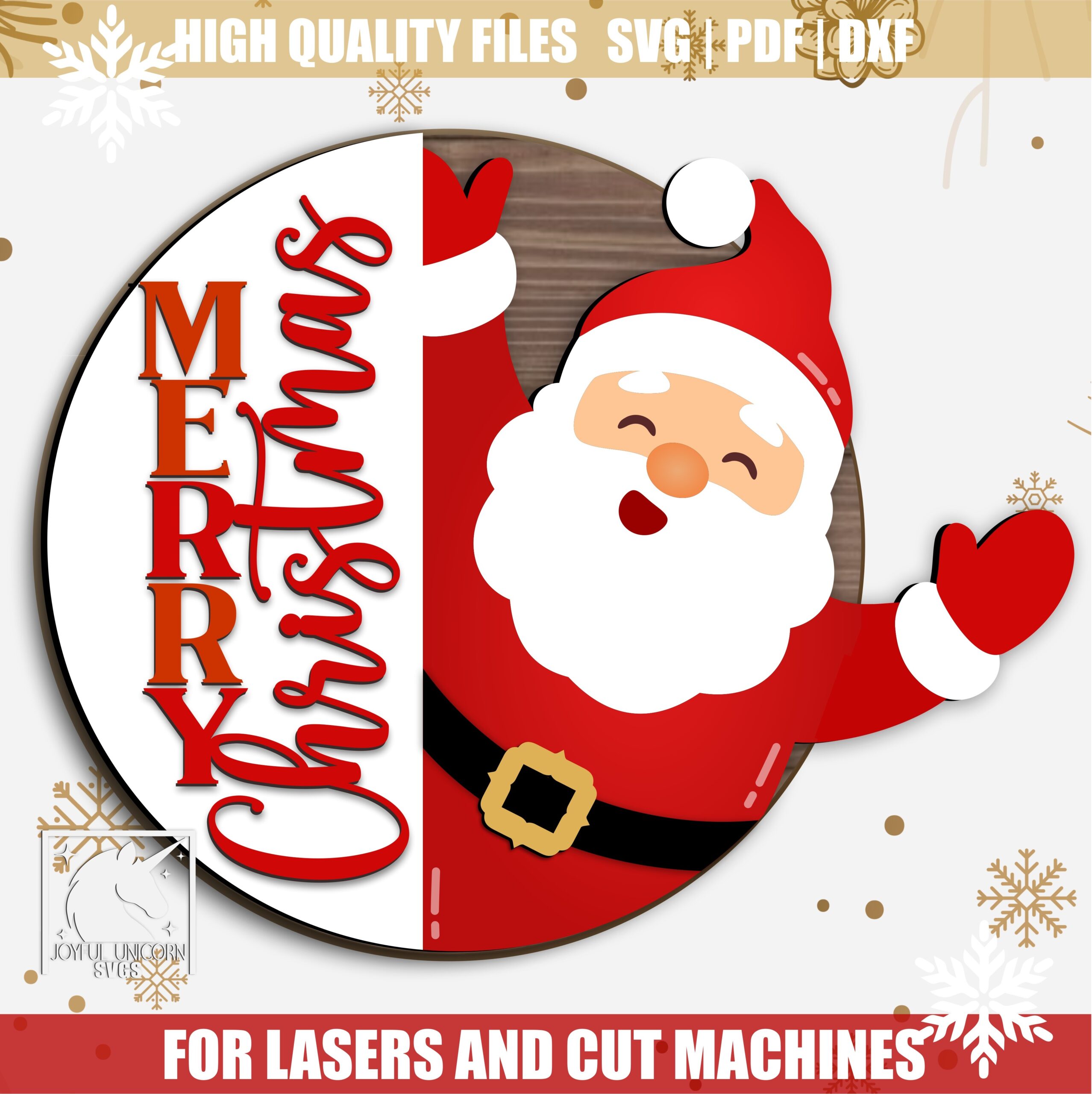 Christmas Round Wooden Signs SVG Bundle, Christmas Welcome Signs Bundle, Christmas Welcome Door Hangers Bundle SVG, Winter Holiday Signs - Image 5