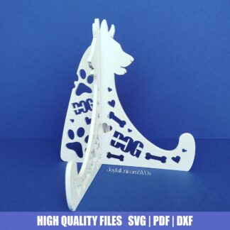 Dog Easel Stand SVG, Dog Lover Unique Easel Stand DXF, Easel Pattern SVG, Easel Stand Template, Laser Cut File, Glowforge, Xtool Ready File