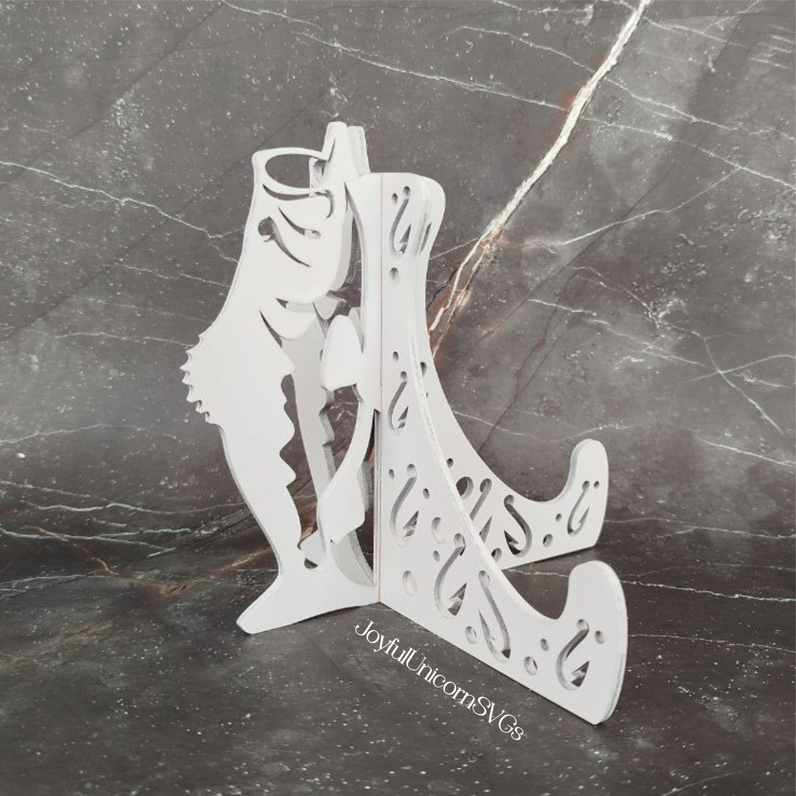 Laser Cut Bass Fish Easel Stand SVG, Father's Day Fishing Gift, Fisherman Gift SVG, Bass Fishing SVG, Grandpa, Uncle Sign, Glowforge, Xtool - Image 2