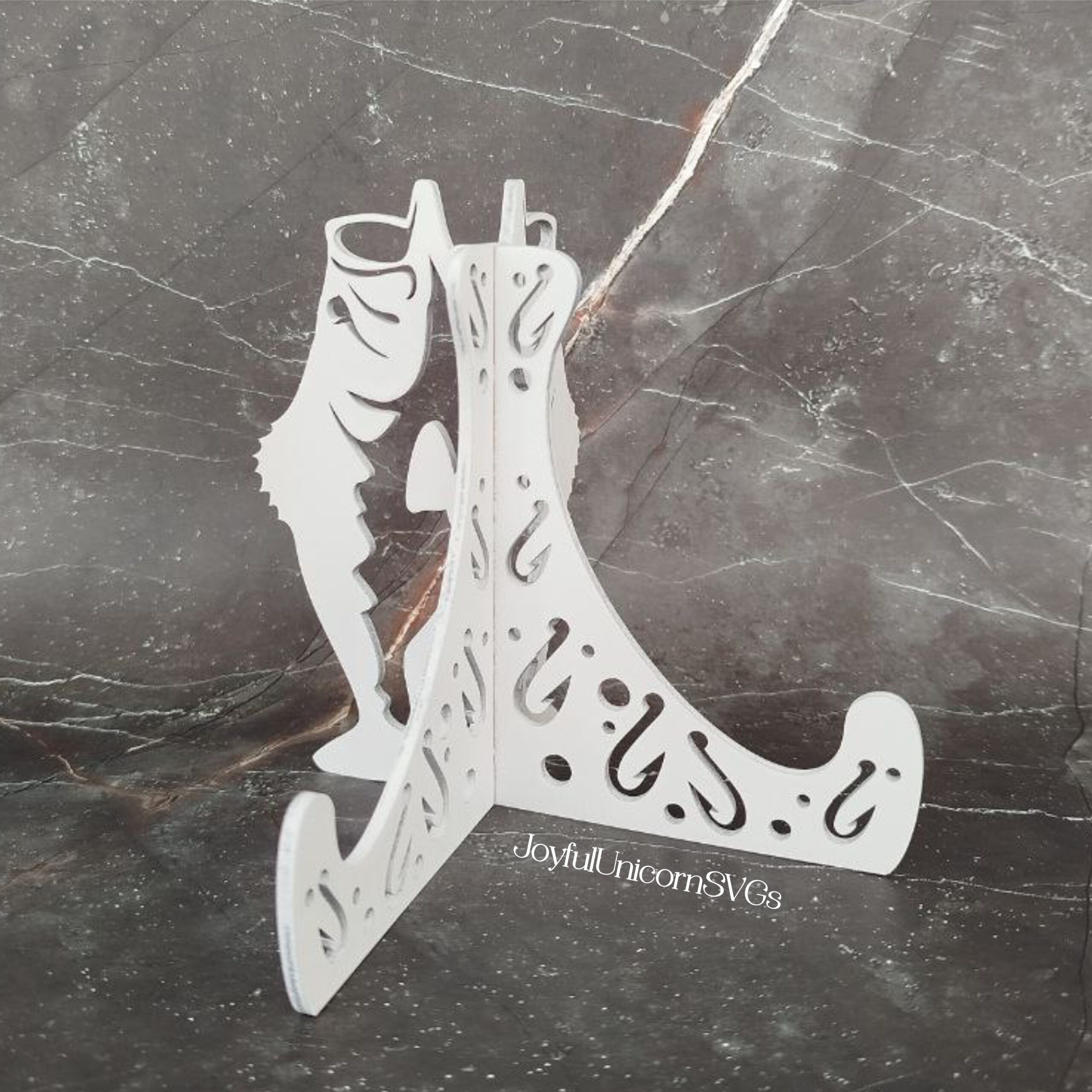 Laser Cut Bass Fish Easel Stand SVG, Father's Day Fishing Gift, Fisherman Gift SVG, Bass Fishing SVG, Grandpa, Uncle Sign, Glowforge, Xtool - Image 3