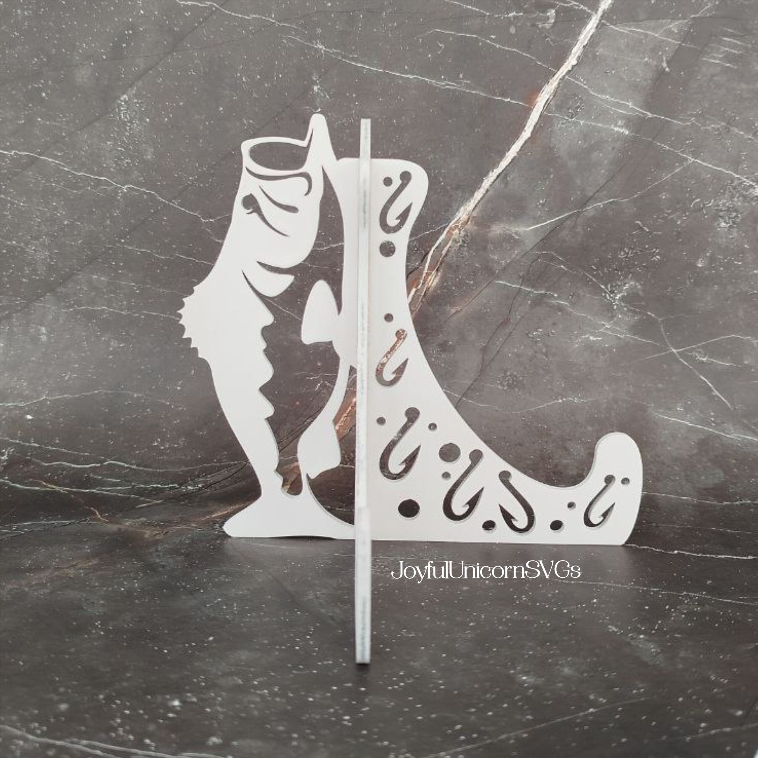 Laser Cut Bass Fish Easel Stand SVG, Father's Day Fishing Gift, Fisherman Gift SVG, Bass Fishing SVG, Grandpa, Uncle Sign, Glowforge, Xtool - Image 5