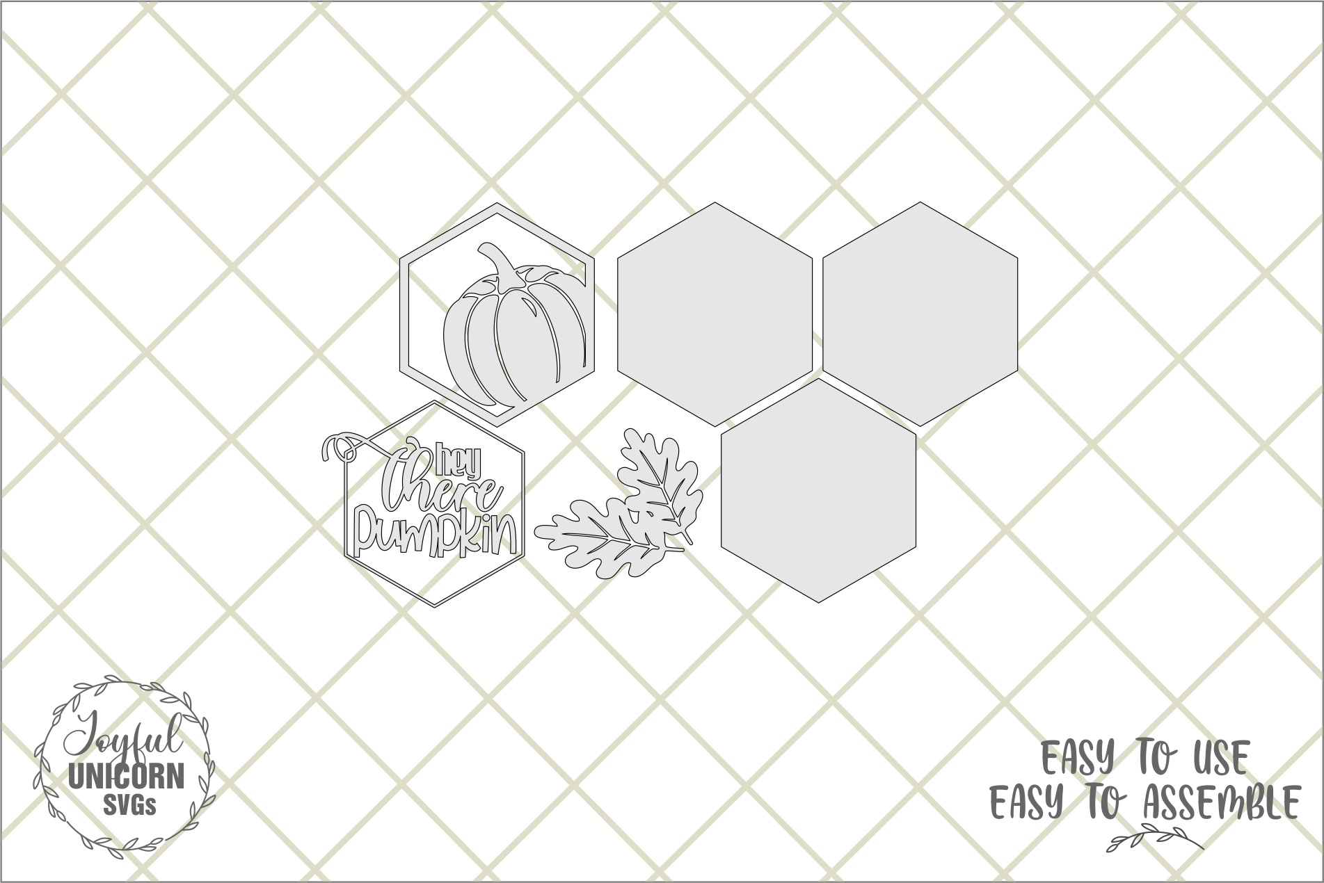 6 Fall Wall Signs Bundle SVG, Autumn Wooden Hanging , Tiered Tray Laser Cut File, Farmhouse Hexagon Shelf Decor, Glowforge, CNC File - Image 11